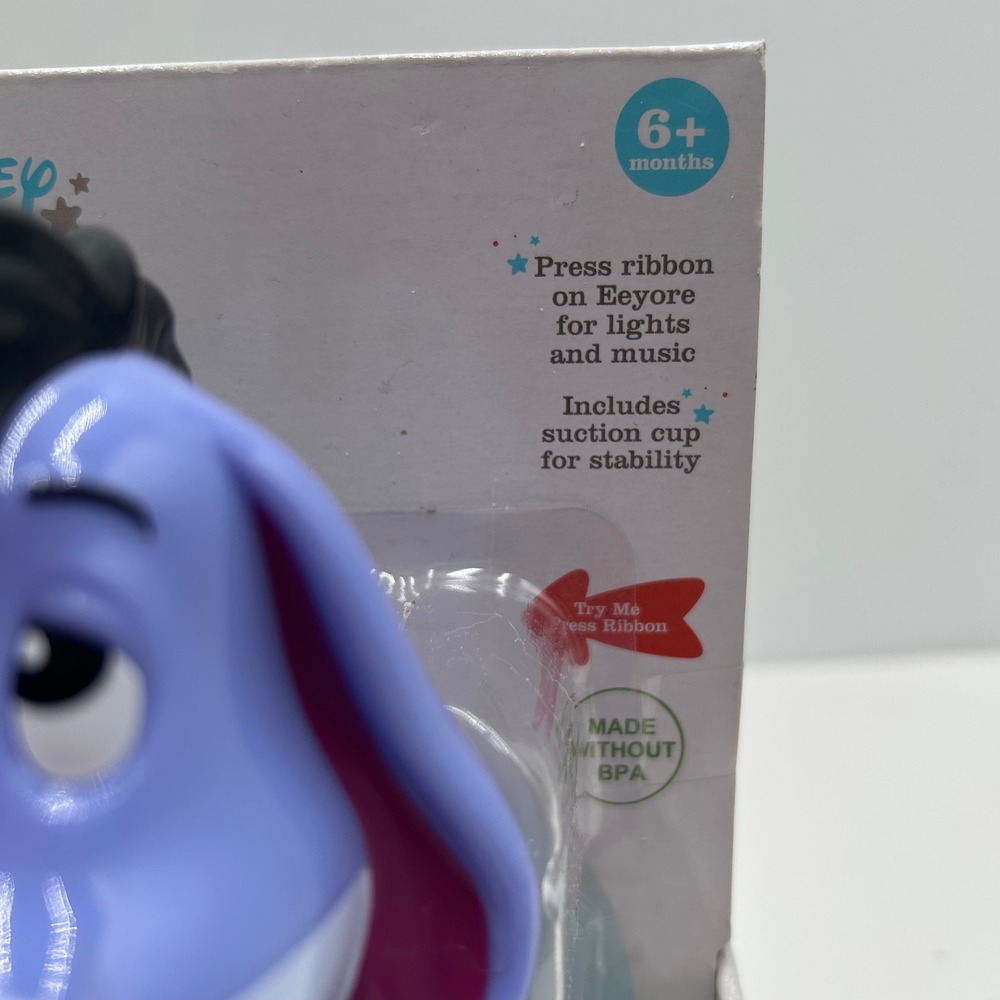 Disney Baby Eeyore High Chair Toy Lights and Music Suction Cup Base 6Month + NEW - Picture 3 of 8